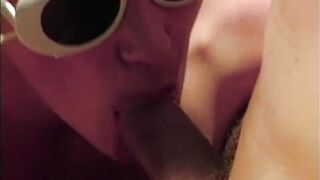 Gorgeous big tits golden-haired vagina fucking 3some in the swimming pool