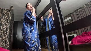Concupiscent Geisha Fantasy Deep Throat, Satin Tease and Cum Play