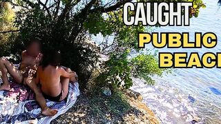 Flashing My Dick in Front of Stepdaughter on a Public Beach and She Helps Me Cum in Front of Everyone