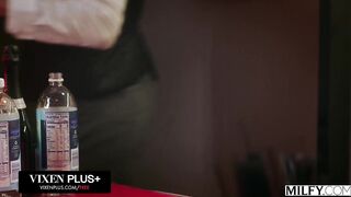 MILFY Curvy MILF Lauren Phillips And Golden-haired Playgirl Ashley Alexander Devour Bartender's BBC