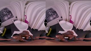 Hawt baths for two and spunk fountain on her booty