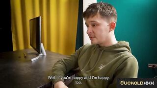 CuckoldXXX - Latin chick Lucy Mendez Pays Rent with Her Vagina Whilst Her Cuck Boyfriend Watches