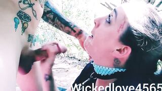 Big knob sloppy facefucking on a leash ORAL PLEASURE-JOB CREAMPIE ( trailer)