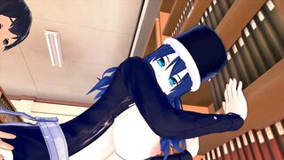 3D COMICS FAIRY TAIL Have sex with Juvia in the library