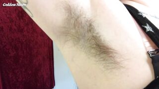 My Hairiest Pits - Curly Armpit Worship Sweat Fetish Brunette All Natural