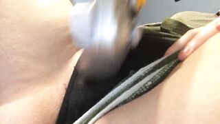 Gamer hotty plays with controller