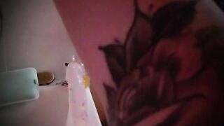 Fucking my recent fucktoy, suction cup sex-toy for the first time