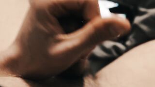 Man masturbating watching porn POV
