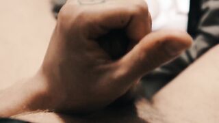 Man masturbating watching porn POV