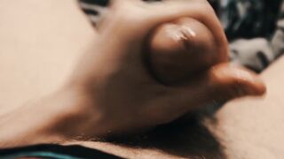 Man masturbating watching porn POV