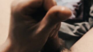 Man masturbating watching porn POV