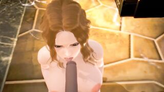 GOLDEN-HAIRED BANGED 3D HENTAI