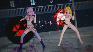 MMD R18 In nature's garb Pink Misaka And Aylin - Choose 1097