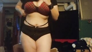 Alternative angel strips her costume off for you
