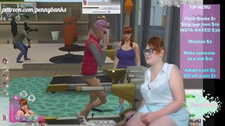 Overweight livestreamer tries out hot mods for The Sims 4