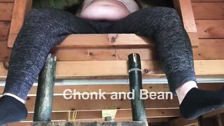 Chubby Hotty In a Loft Playing with Stomach