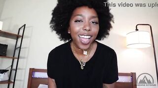 Thick Black Stepsis Dutch Coco Gives YOU the Sloppy BJ Your Girlfriend Won't