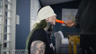 TheArtemixx - ArtemiXXX Catches Rosa Rouge Cheating With Blind Taste Test, Pounds Her Pussy