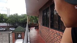SEXY NEIGHBOR: My pretty Colombian Lalin hotty neighbor is visiting and is staying alone at her friends' house; she invites me over to do some wicked things—porn in Spanish