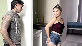This chab caught me: my roommate caught me in the washing machine and we ended up having sex