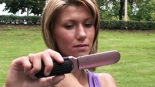 Worthy teen picked up in the park by immoral grandpa and grandma