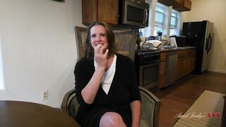 AuntJudysXXX - Busty Aged Amateur Autumn Sucks Off the Delivery Guy