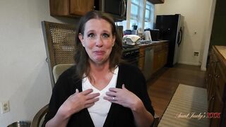 AuntJudysXXX - Busty Aged Amateur Autumn Sucks Off the Delivery Guy