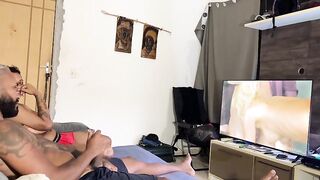 Tattooed chap filling Putinho's butt with cum, what a big, hard dick.