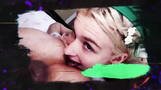 Golden-haired Eva Nyx Gives Boss Sloppy Rimjob Then Rides Him Hard