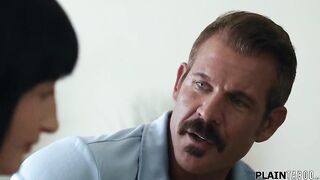 Stepdad knows exactly how to get what this dude desires from his busty stepdaughter Aleksa Mink.He plays into the big titties brunettes sympathies and fucks her