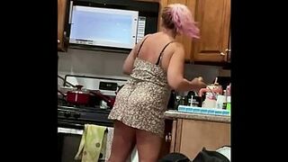 Marvelous golden-haired wife makes boring hot .