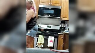 Marvelous golden-haired wife makes boring hot .