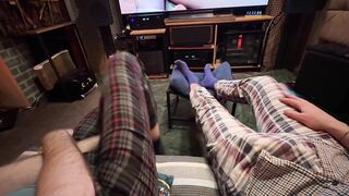 I invited my straight friend over, turned on porn and got him to jerk off with me.