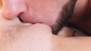 Consummate pink twat. Close-up clitoris licking - Otta Koi
