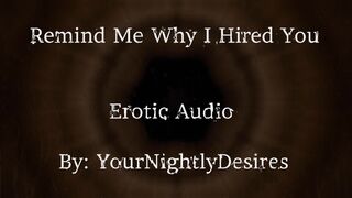 Interview Part 2 Why Did I Hire YOU? [Thrashing] [Kissing] [Office Sex] (Erotic Audio for Chicks)