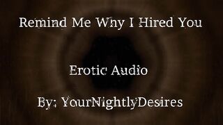 Interview Part 2 Why Did I Hire YOU? [Thrashing] [Kissing] [Office Sex] (Erotic Audio for Chicks)