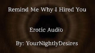 Interview Part 2 Why Did I Hire YOU? [Thrashing] [Kissing] [Office Sex] (Erotic Audio for Chicks)