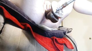 Snatch Stretched Up Close On BBC Fuck Machine