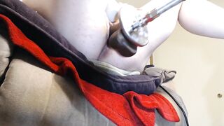 Snatch Stretched Up Close On BBC Fuck Machine