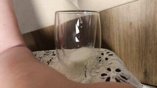 A glass of breast milk for me and a snatch full of cum for my pleasant wife