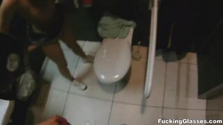 Fucking Glasses - Public restroom orgasm