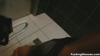 Fucking Glasses - Public restroom orgasm