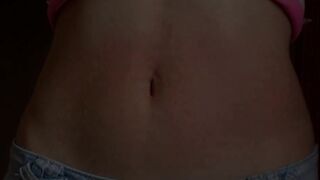 I show my red stomach from the torture I received from the red belly game, my abdomen inflamed