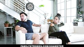 FamilyStrokes - Hot stepsister Sloan Harper Screws Stepbro