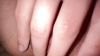 Sexually excited Teen’s close-up snatch masturbation, real orgasm