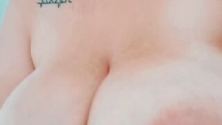 Playing with my boobs in the shower