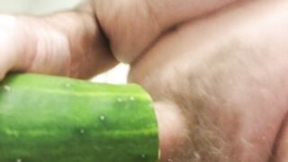 Screwing a cucumber (Cum)