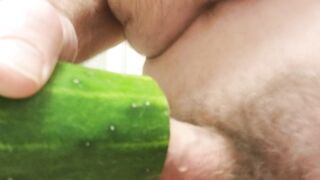 Screwing a cucumber (Cum)