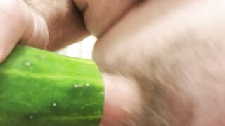 Screwing a cucumber (Cum)