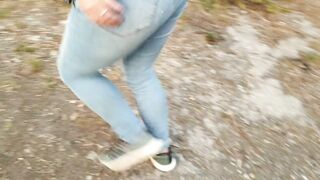 Alice - Desperate to pee, then lost it and piddled myself in jeans and panties ;)